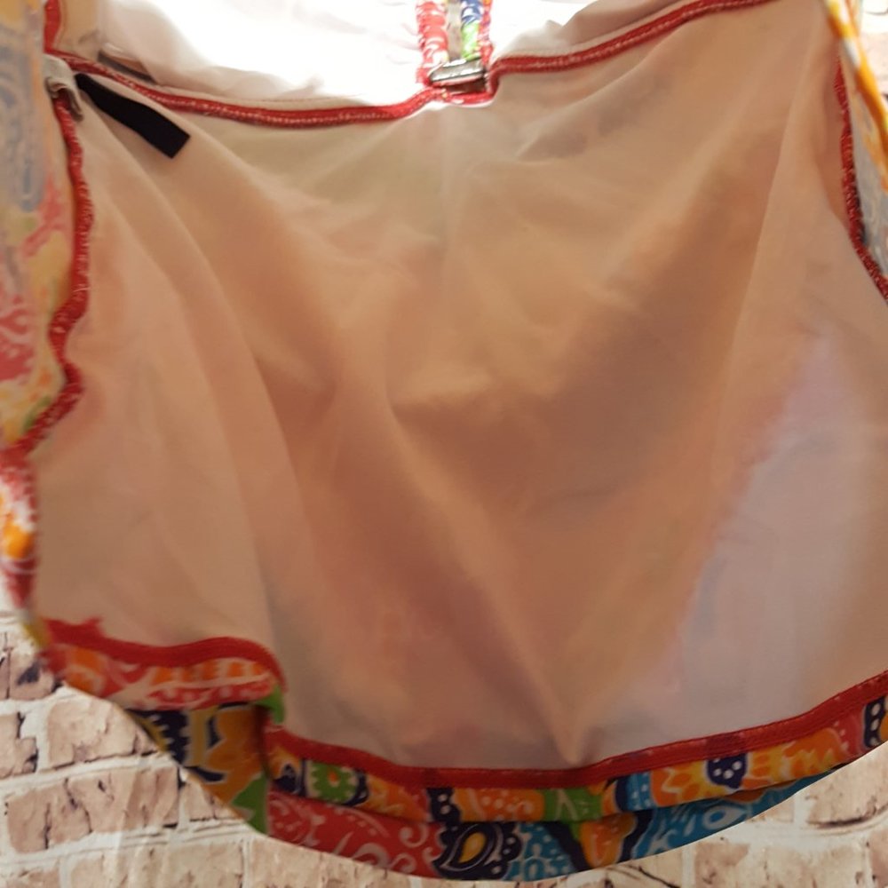 Chaps Halter Paisley Floral Tankini Top Swimsuit Size 6 - Picture 5 of 11